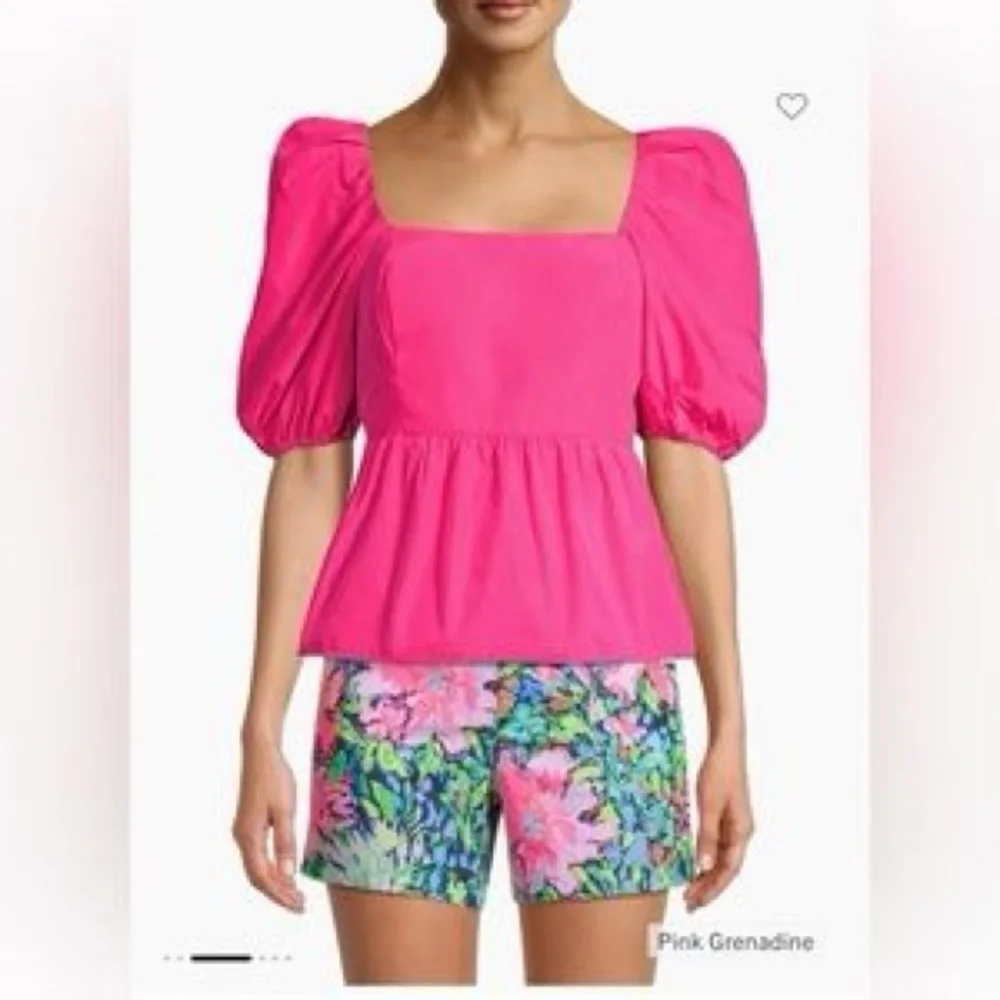 Lilly Pulitzer, Tiana Puff Sleeve Top size Small